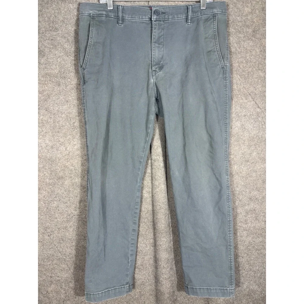 Levis XX Chino Standard Taper Gray Pants Mens 36x30 Stretch Twill 85226-0063